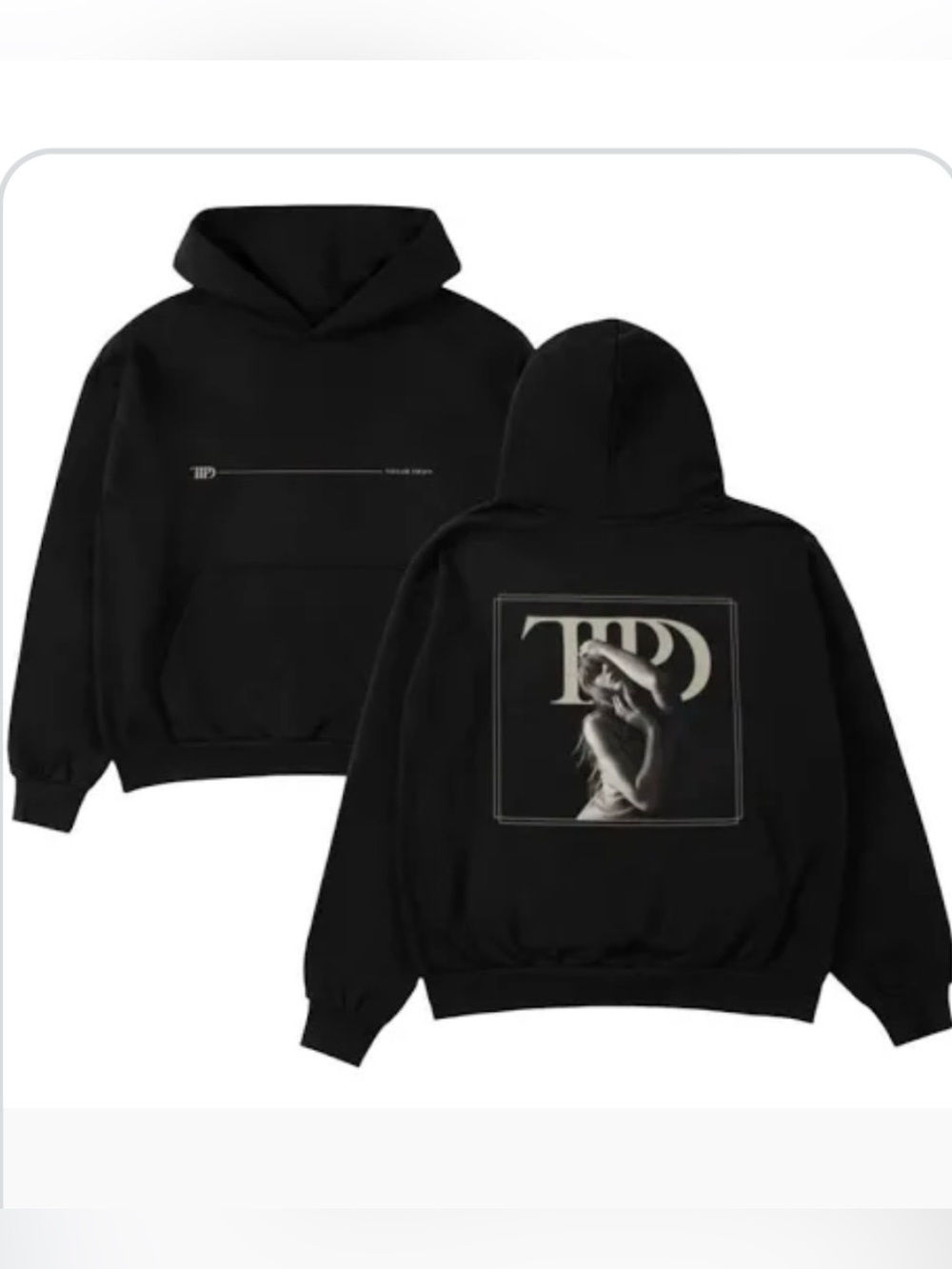 Taylor Swift the tortured poets department TTPD Spotify exclusive black hoodie
